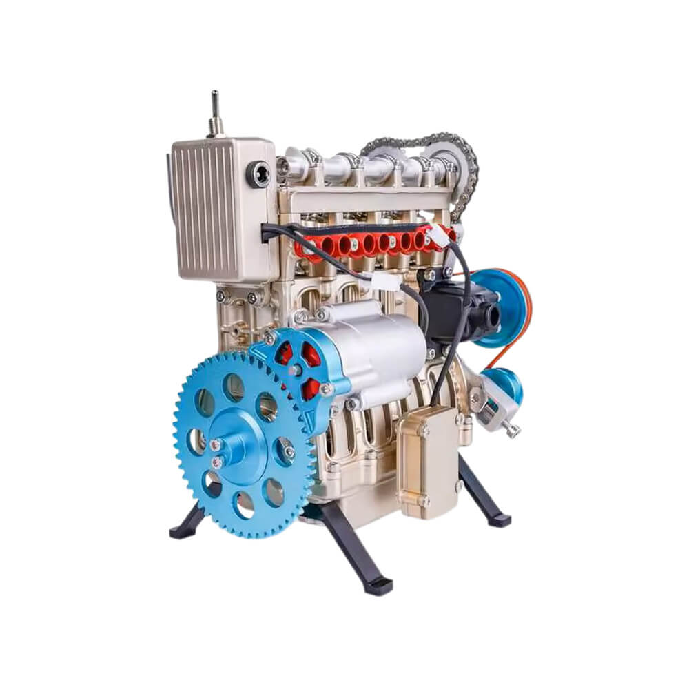Metalinis atviras 4 cilindrų variklio modelis