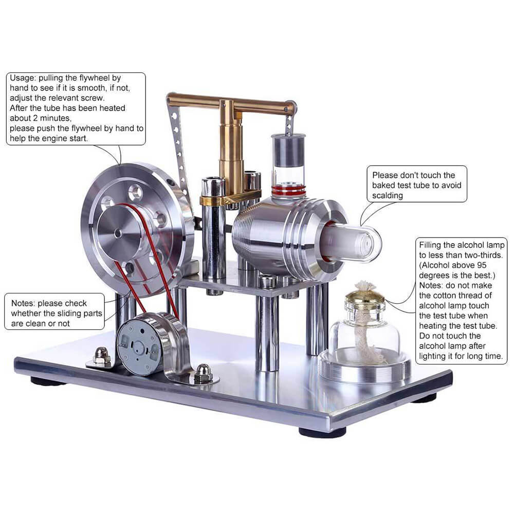 Metalinis Stirlingo variklio modelis